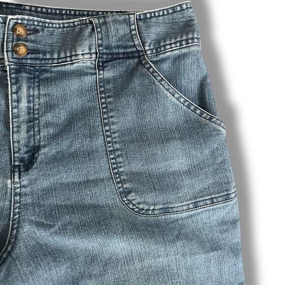 White Stag Jeans Women's Size 14 Blue Capris Adjust Stretch Denim Casual… - Picture 5 of 16